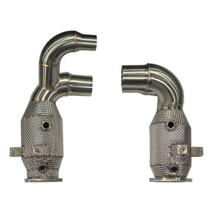 Topgear Porsche 911 991.2 Carrera Catted Downpipes with Heat Shield – 223642 product image
