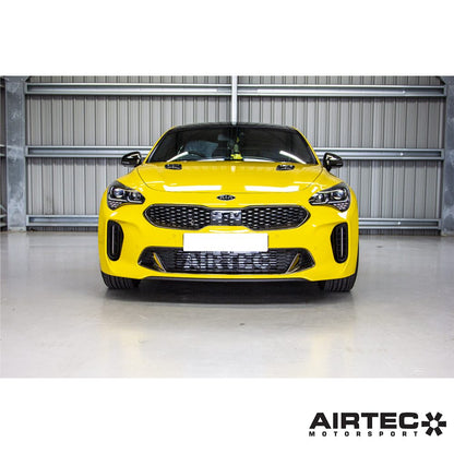 AIRTEC Motorsport Intercooler Upgrade for Kia Stinger GT 3.3 V6 - White AIRTEC Logo - ATINTKIA1-422441