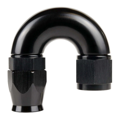 Exoracing AN PTFE Full Flow Hose End – AN06 / 180 Degree / Black
