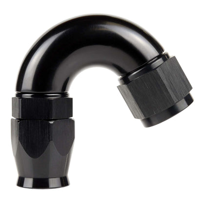 Exoracing AN PTFE Full Flow Hose End – AN10 / 150 Degree / Black
