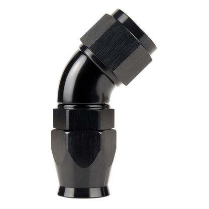 Exoracing AN PTFE Full Flow Hose End – AN12 / 45 Degree / Black