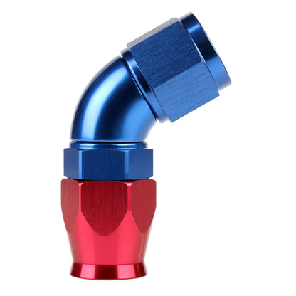 Exoracing AN PTFE Full Flow Hose End – AN12 / 60 Degree / Red and Blue