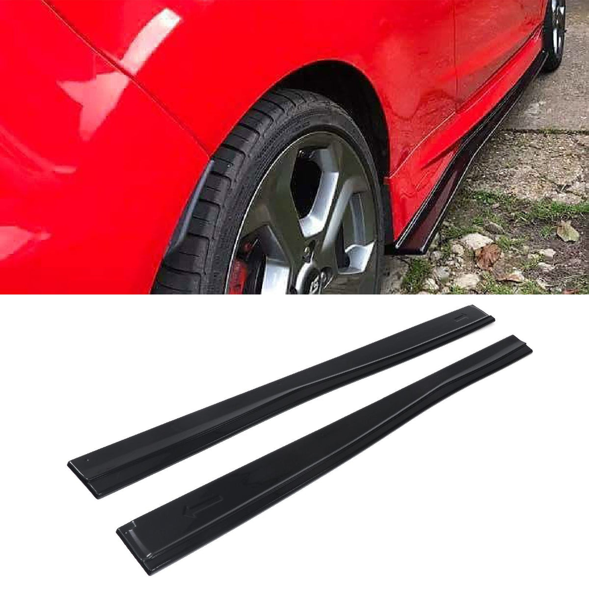 Gravity Performance Side Skirt Gloss Black - Ford Fiesta MK7 ST / Zetec-S 08-17