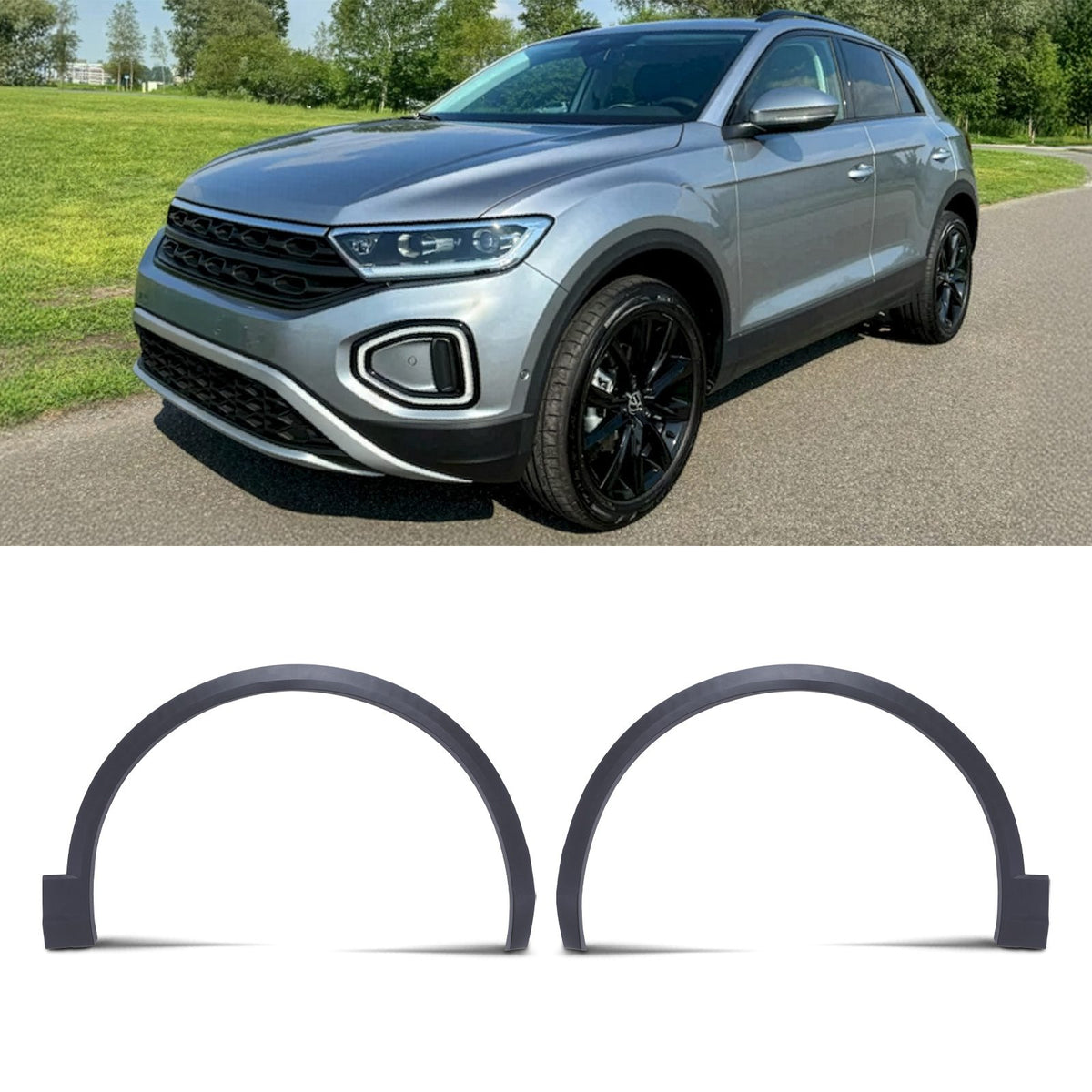 Gravity Performance Front Wheel Arches Matte Black - VW T-Roc 2018+