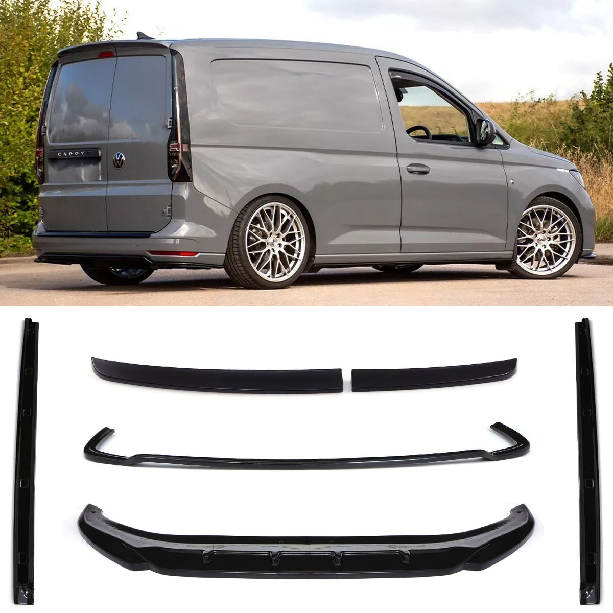 Gravity Performance Aero Body Kit Gloss Black - VW Caddy MK5 SWB Barn Door 2020+