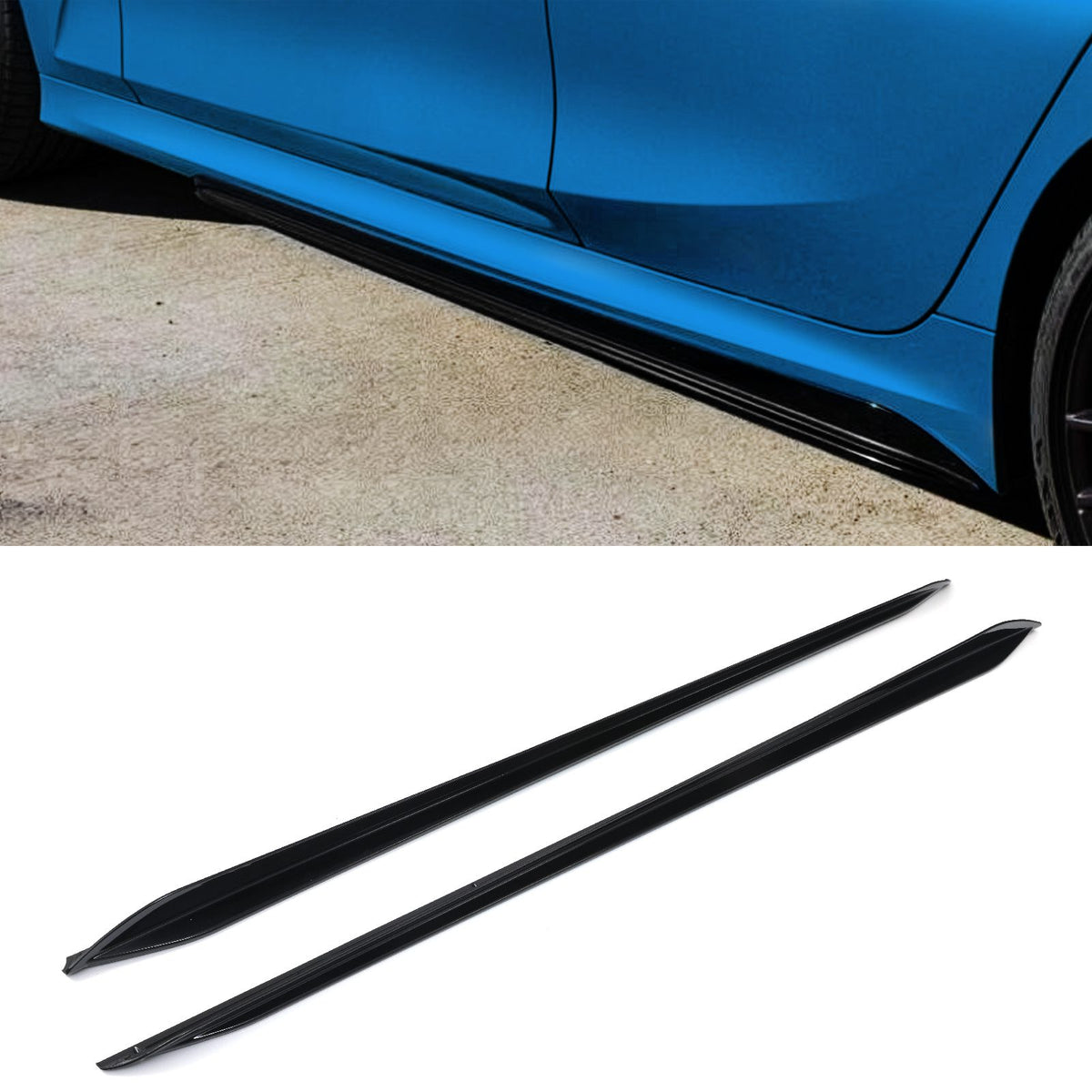 Gravity Performance M Performance Side Skirts Gloss Black - BMW 3 Series G20 G21 Pre LCI 19-22