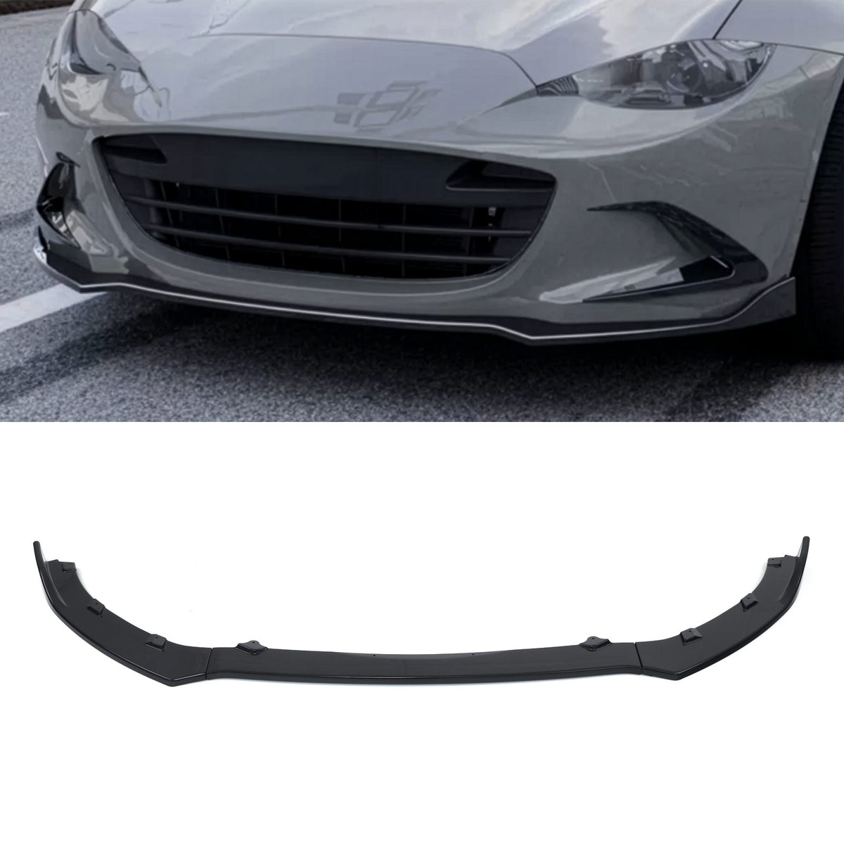 Gravity Performance Front Splitter Gloss Black - Mazda MX5 ND MK4 2015+
