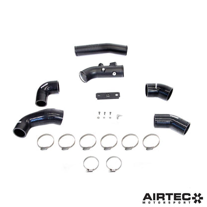 AIRTEC Motorsport 2.5-inch Big Boost Pipe Kit for Focus RS Mk3 - Pro-Series Black, Nitrous Blue - ATMSFO81-200733