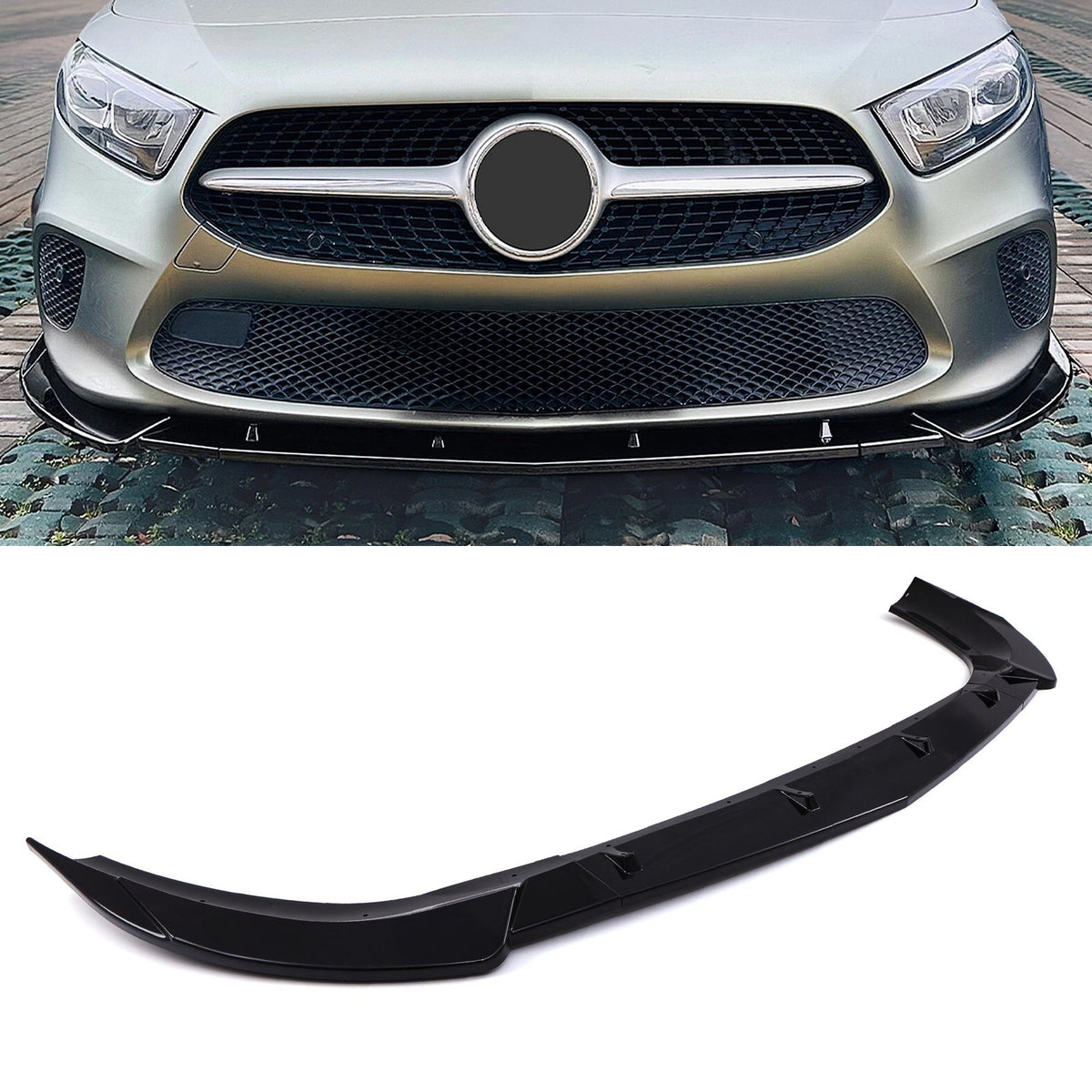 Gravity Performance Gloss Black Front Splitter Lip – Mercedes A Class V177 W177 2018+