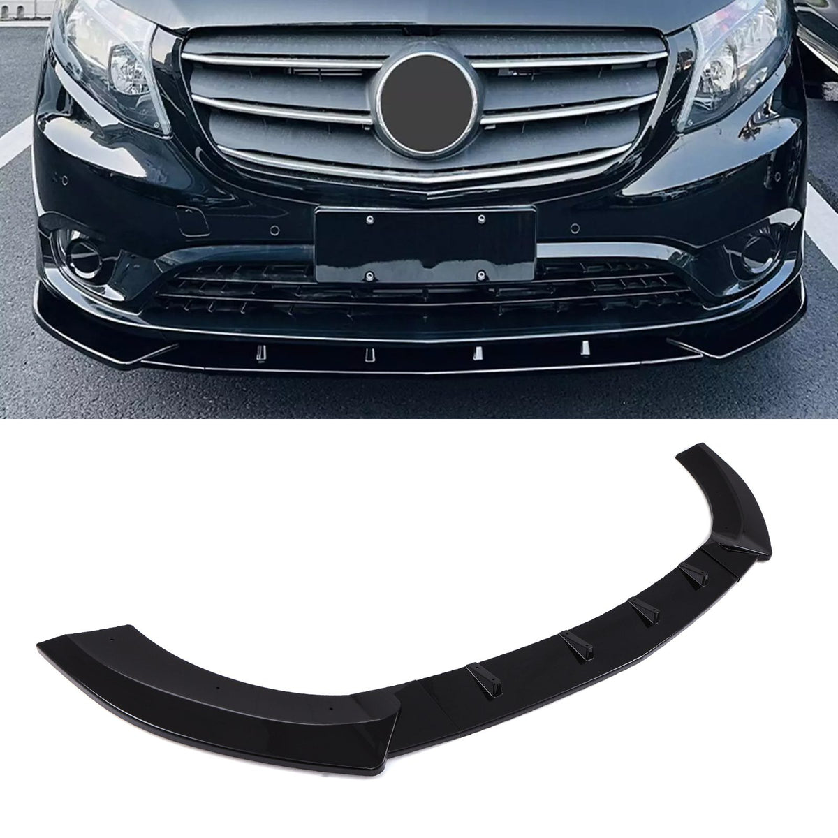 Gravity Performance Front Splitter Lip Gloss Black – Mercedes Vito W447 14-23
