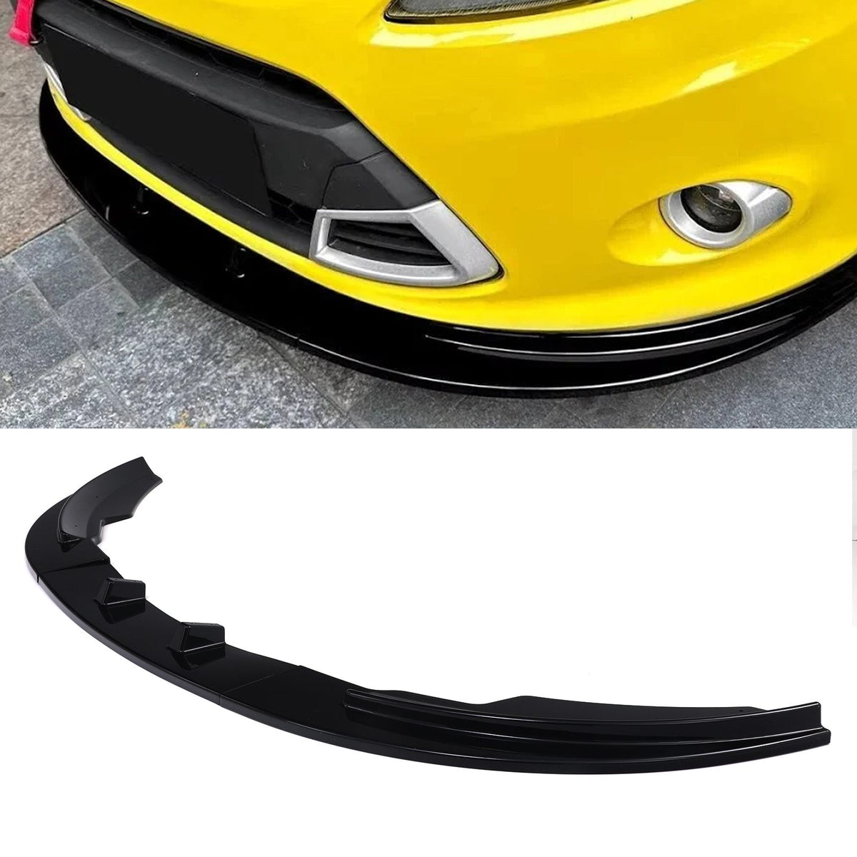 Gravity Performance Front Splitter Gloss Black - Ford Fiesta MK7 08-12