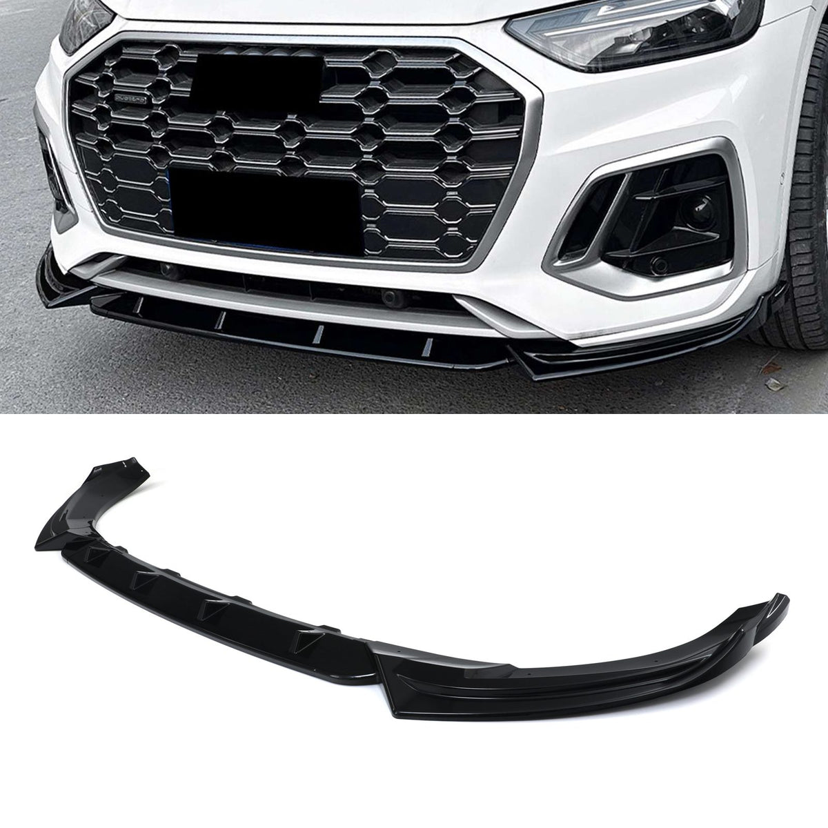 Gravity Performance Front Splitter Gloss Black - Audi Q5 FY S-Line Facelift 21-24