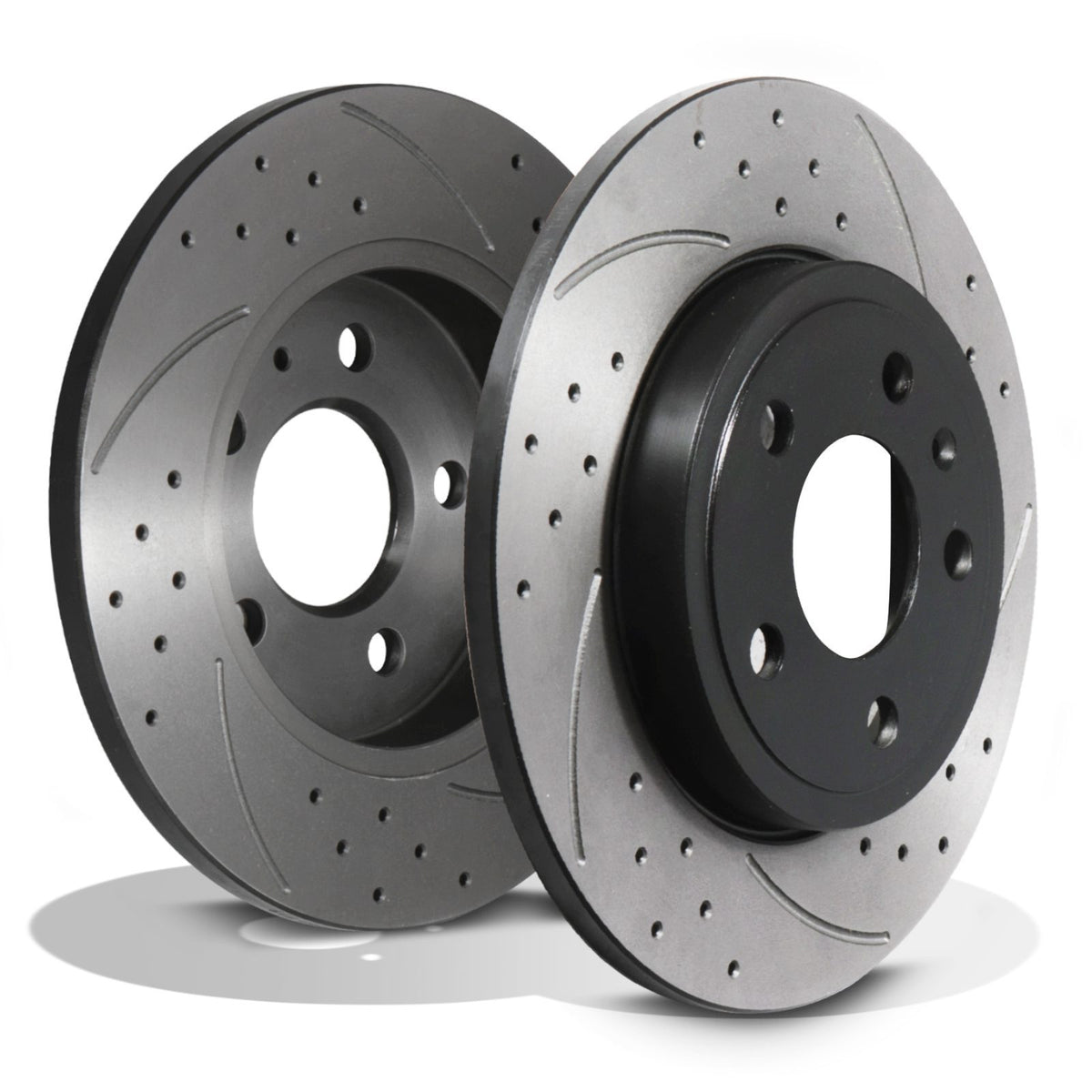 Gravity Performance Rear Grooved Drilled Solid 288mm Brake Discs - Seat Exeo 2.0 TFSI St 2009+