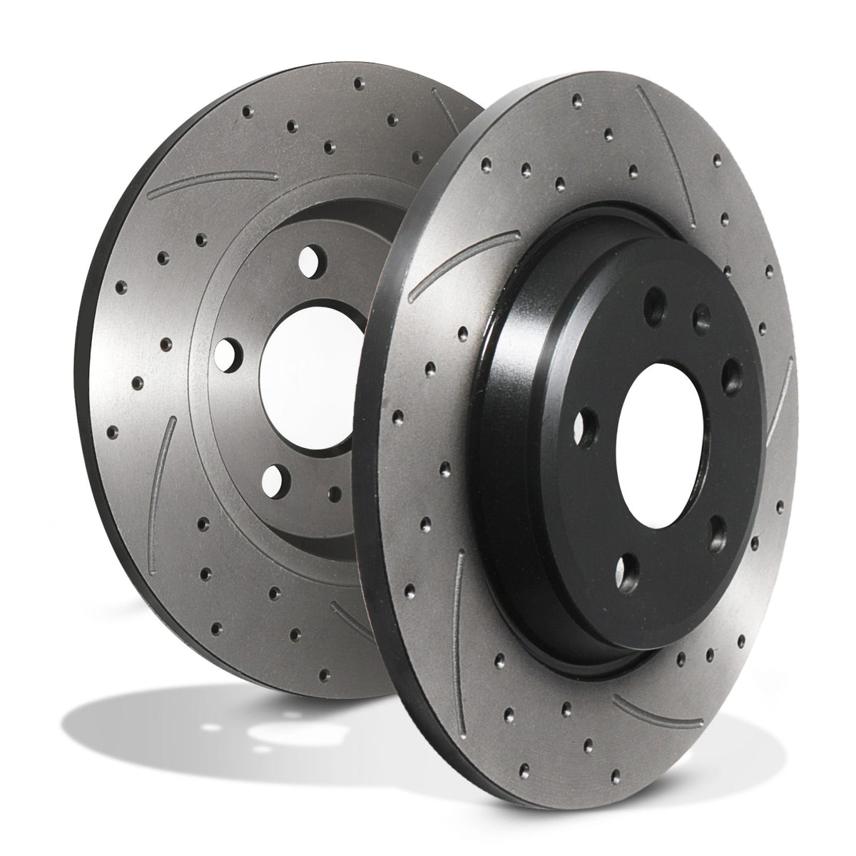 Gravity Performance Rear Drilled Grooved 300mm Brake Discs - Audi A5 8T Coupe Cabriolet Sportback