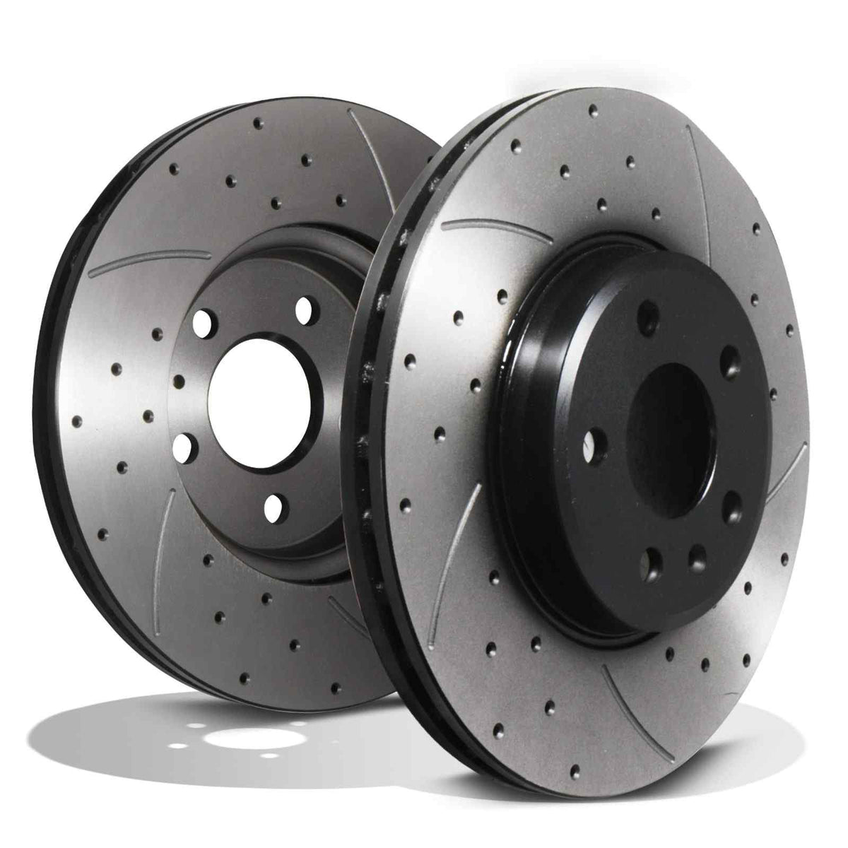 Gravity Performance Front Drilled Grooved 314mm Brake Discs - Audi A4 B8 B9 & A5 8T 07+