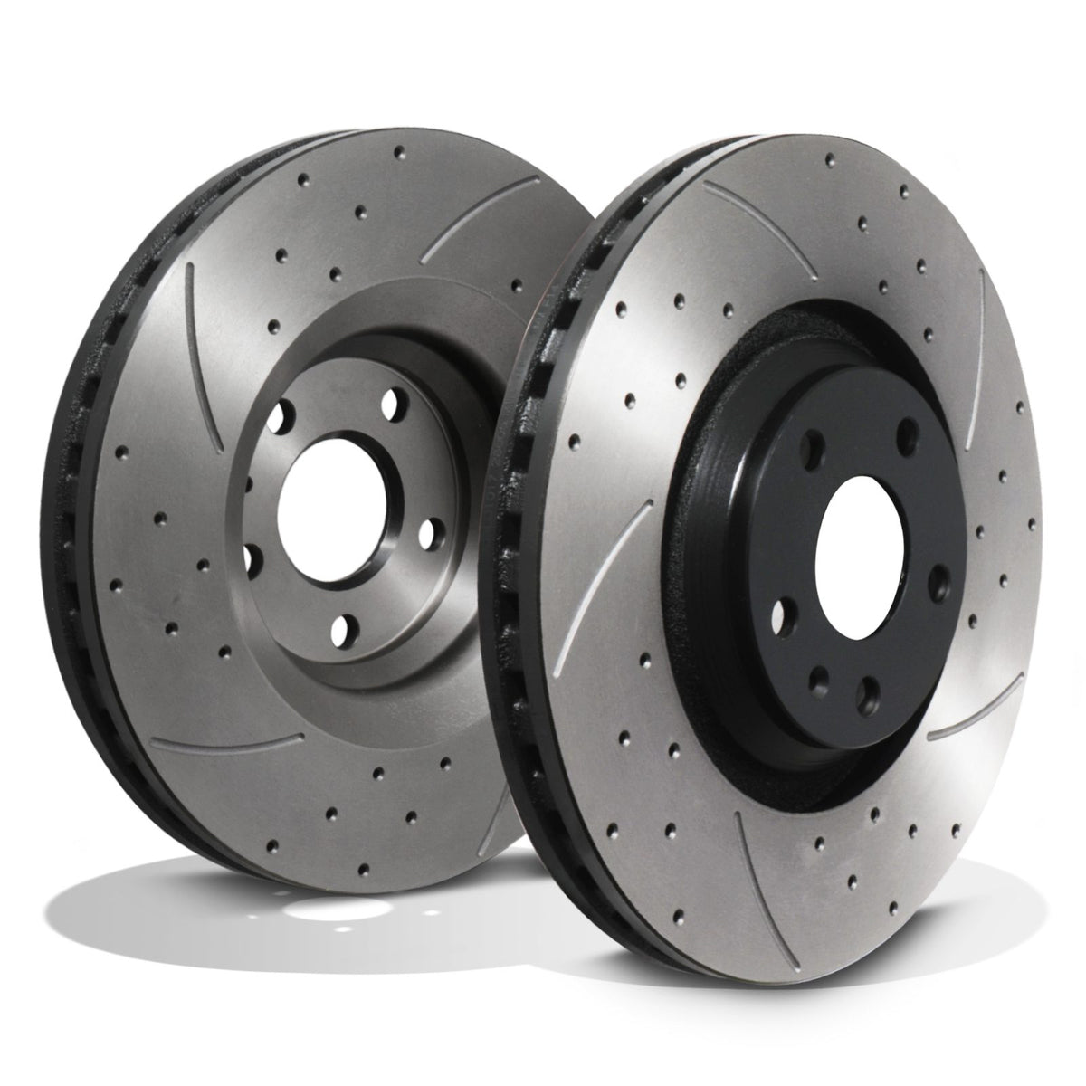 Gravity Performance Front Vented 340mm Brake Discs Pair - Audi TT TTS 8J 2.0 TDI Quattro 2008-2014