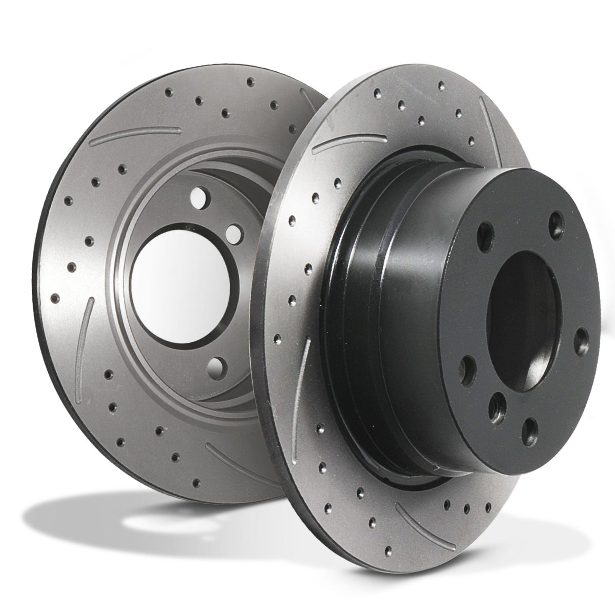 Gravity Performance Rear Drilled Grooved 280mm Brake Discs - BMW 3 Series Z4 E85 2.0 2.2 2.5 02-09