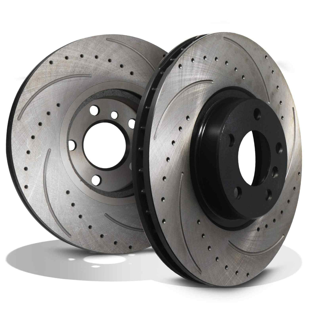 Gravity Performance Front Drilled Grooved 348mm Brake Discs - BMW X5 E70 07-13