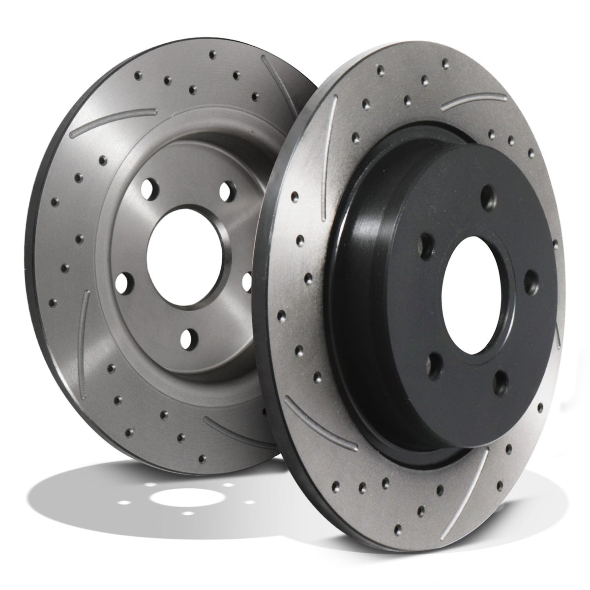 Gravity Performance Rear Grooved Drilled 280mm Brake Discs - Volvo C30 1.6 1.8 2.0 D3 D4 2.4 T5
