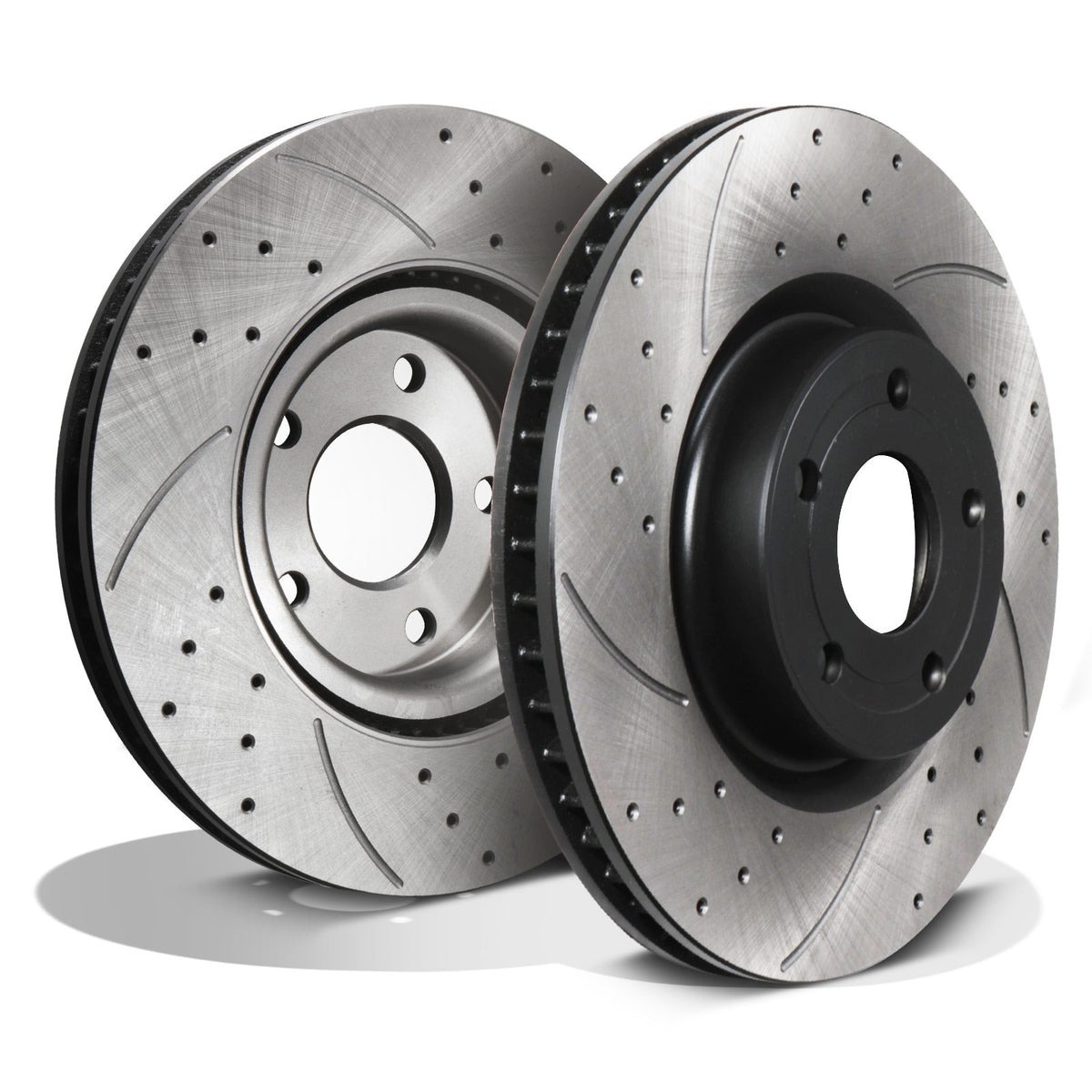 Gravity Performance Front Drilled Grooved 308mm Brake Discs - Ford Focus MK4 1.5T Ecoboost 18-25