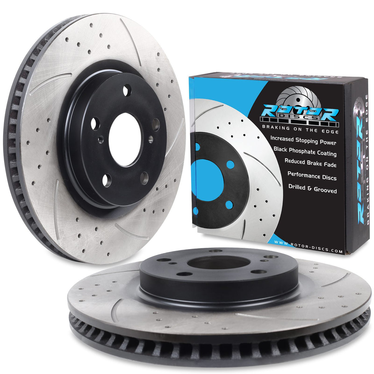 Gravity Performance Front Drilled Grooved 296mm Brake Discs - Lexus Is220 Is250 220 D Is300H 05-13-1