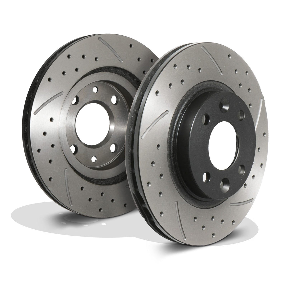 Gravity Performance Front Drilled Grooved Brake Discs 258mm - Renault Clio MK4 12-19