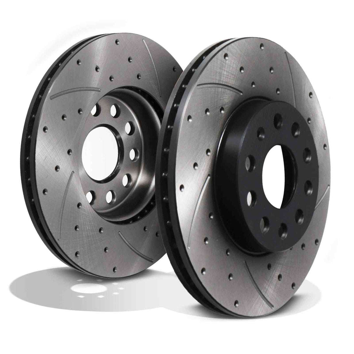 Gravity Performance Front Drilled Grooved 288mm Brake Discs - Skoda Octavia 5E 12-19