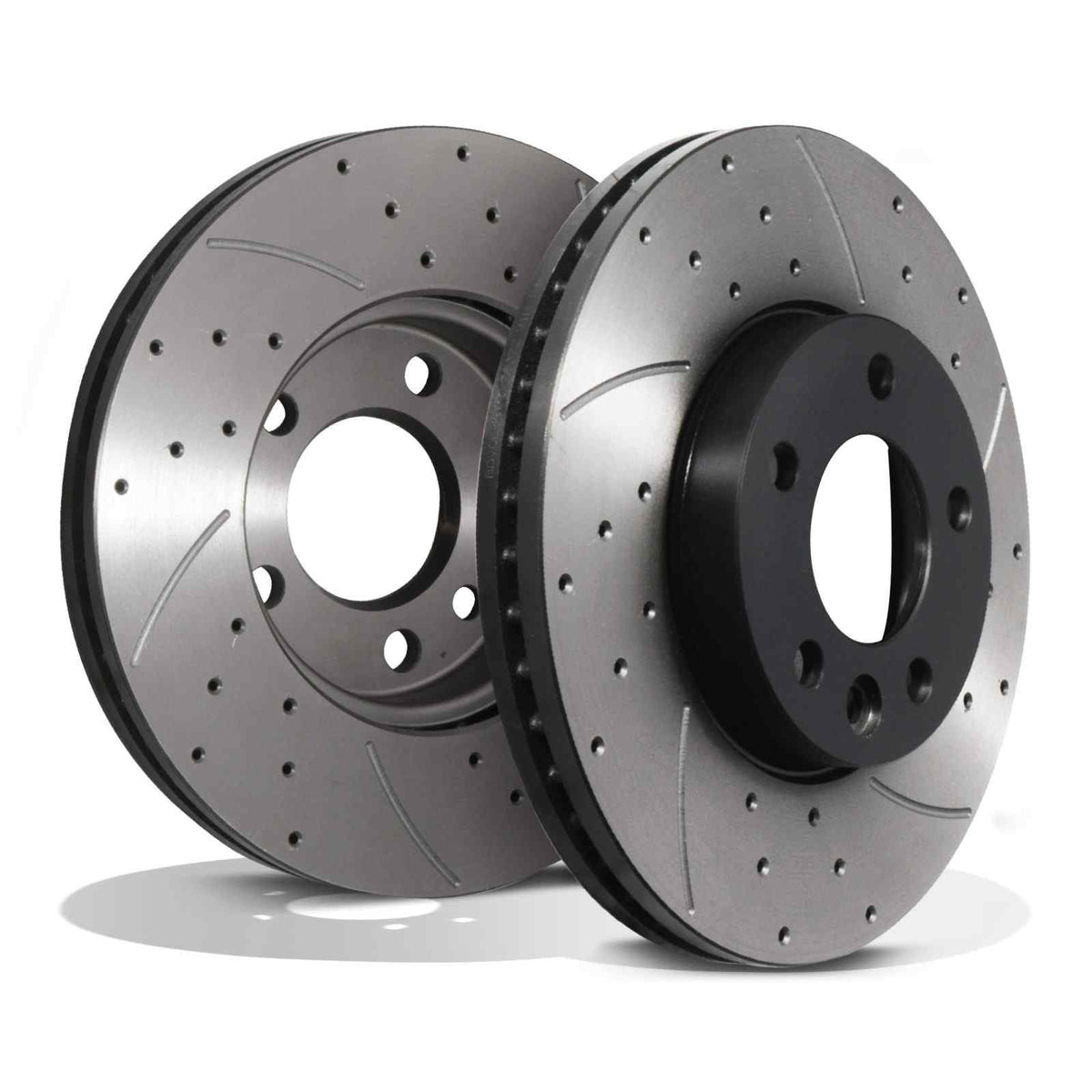 Gravity Performance Front Drilled Grooved 308mm Brake Discs - Volkswagen VW Transporter & Multivan T5 03-15