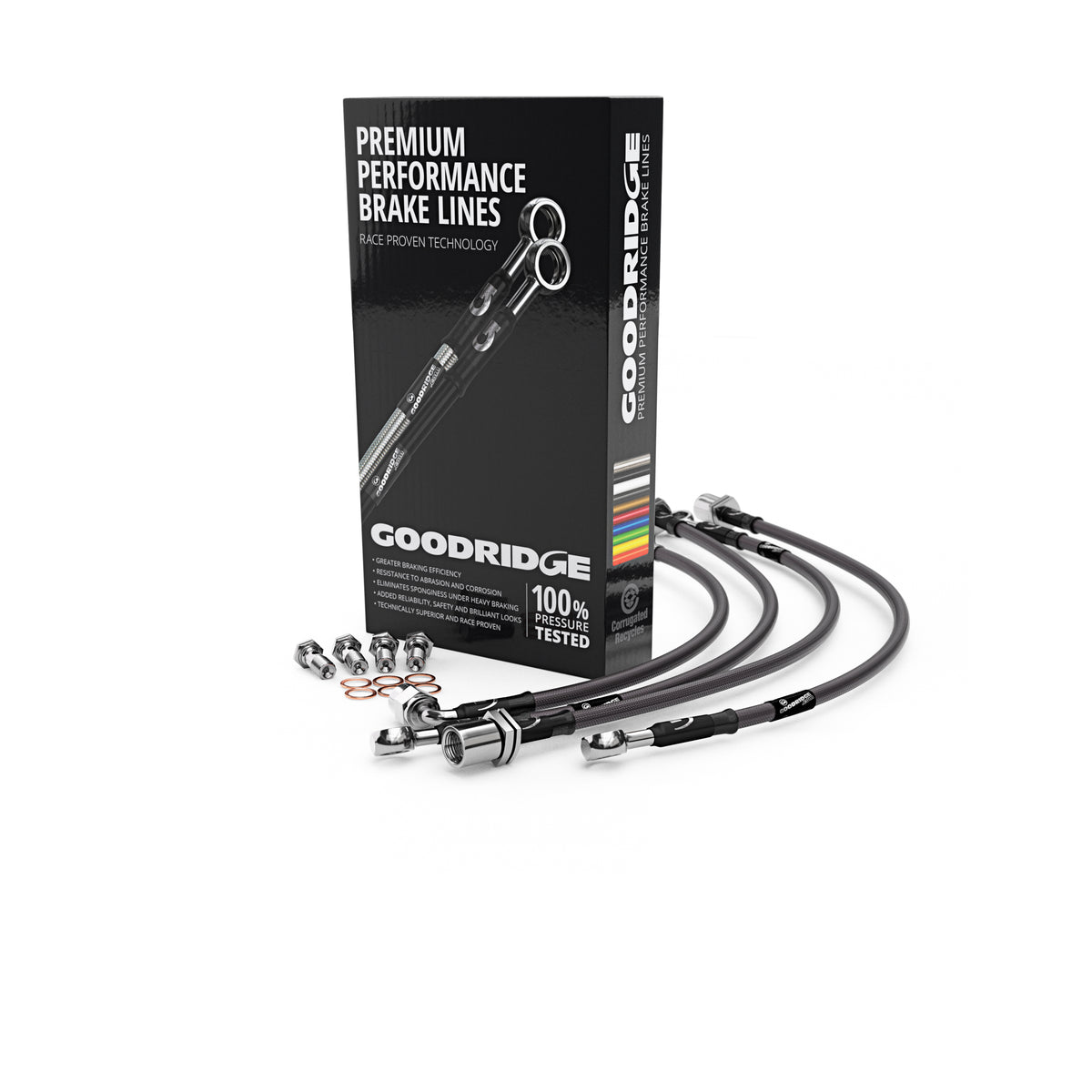 Goodridge Brake Hose Kit - Audi A4 Avant 2.8 from ch8D-V-168-2 - SAU0512-6C-CB