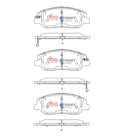 Disc Brakes Australia Brake Pads Street Series | Front Axle DB15156SS
