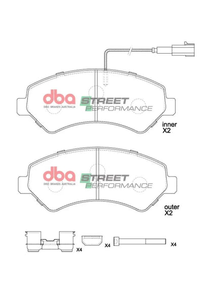 Disc Brakes Australia Brake Pads Street Performance | Front Axle DB15172SP