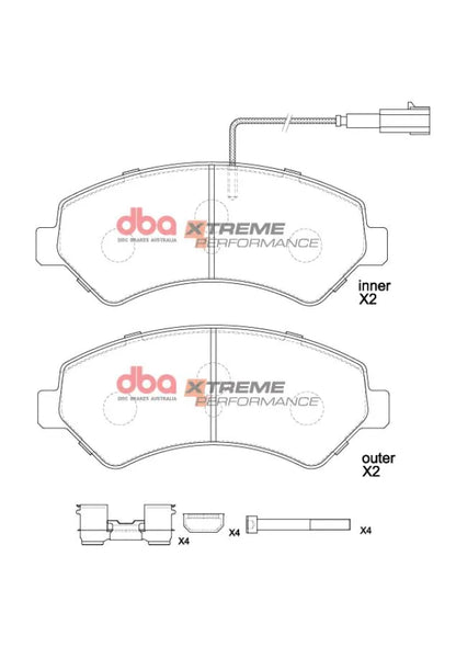 Disc Brakes Australia Brake Pads Xtreme Performance | Front Axle DB15172XP