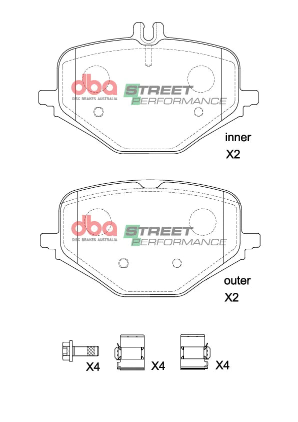Disc Brakes Australia Brake Pads Street Performance | Rear Axle DB15266SP