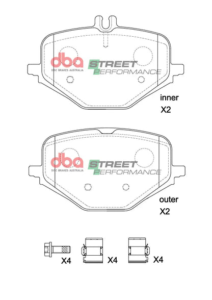 Disc Brakes Australia Brake Pads Street Performance | Rear Axle DB15266SP