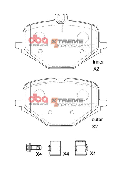 Disc Brakes Australia Brake Pads Xtreme Performance | Rear Axle DB15266XP