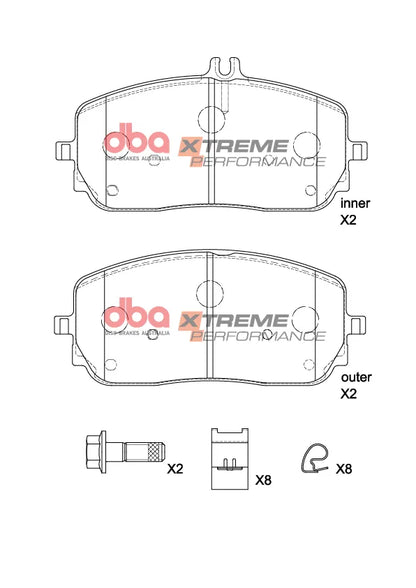 Disc Brakes Australia Brake Pads Xtreme Performance | Front Axle DB15268XP