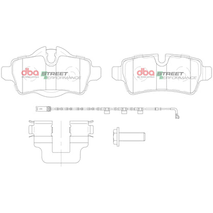 Disc Brakes Australia Brake Pads Street Performance | Rear Axle DB2214SP