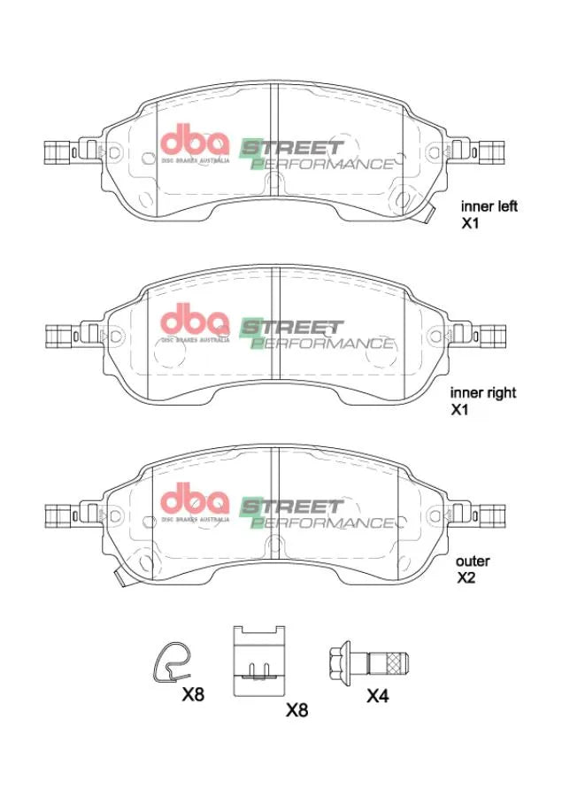 Disc Brakes Australia Brake Pads Street Performance | Rear Axle DB2388SP
