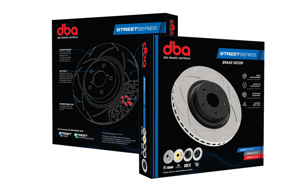 Disc Brakes Australia Brake Kit - Street Series T2 Slotted & Street Performance Brake Pads (2x DBA2145S + DB1763SP) DBA2145S-1763SP