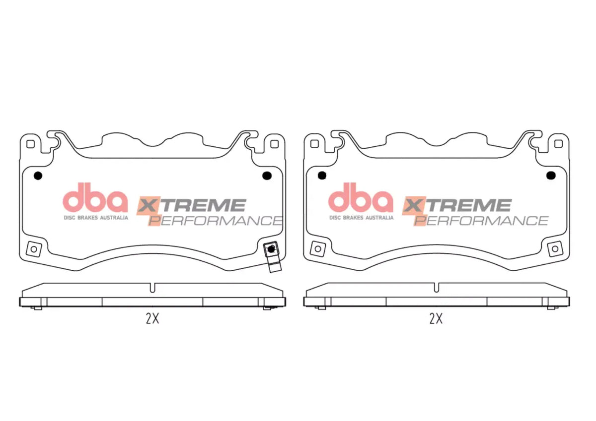 Disc Brakes Australia Brake Kit - 4000 Series T3 Slotted & Xtreme Performance Brake Pads (2x DBA43848S + DB15334XP) DBA43848S-15334XP