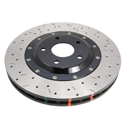 Disc Brakes Australia 5000 series - Crossed Drilled & Slotted 2-Piece Black Hat DBA5010BLKXS