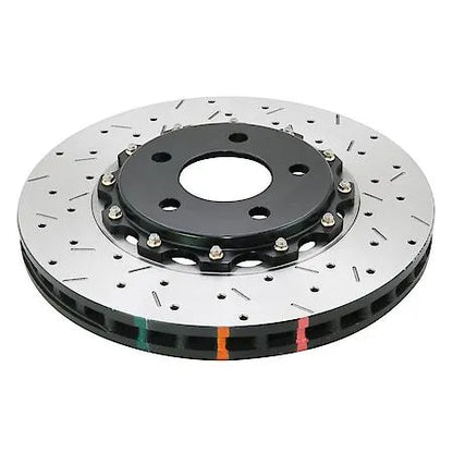 Disc Brakes Australia 5000 series - Crossed Drilled & Slotted 2-Piece Black Hat DBA5046BLKXS