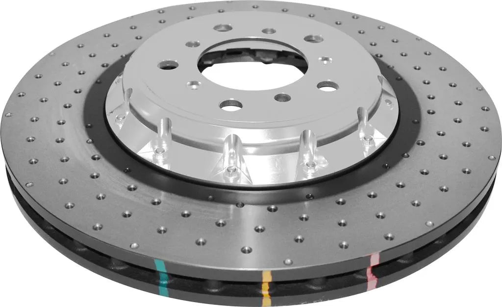 Disc Brakes Australia 5000 series - Crossed Drilled & Dimpled Silver Hat DBA52280SLVXD