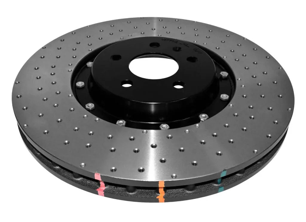 Disc Brakes Australia 5000 series - Crossed Drilled & Slotted 2-Piece Black Hat - Right Hand DBA52608BLKRXS