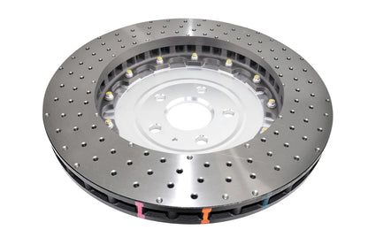 Disc Brakes Australia 5000 series - Crossed Drilled & Dimpled Silver Hat DBA53912SLVXD