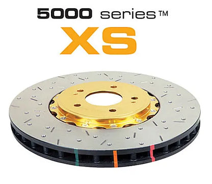 Disc Brakes Australia 5000 series - Crossed Drilled & Slotted 2-Piece Gold Hat DBA5575GLDXS