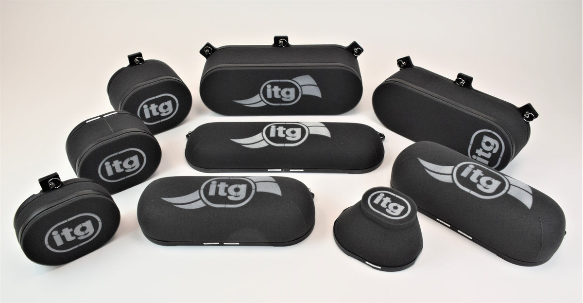 Black Framed JC40 Straight Sided Megaflow Filter - 65mm Internal Height