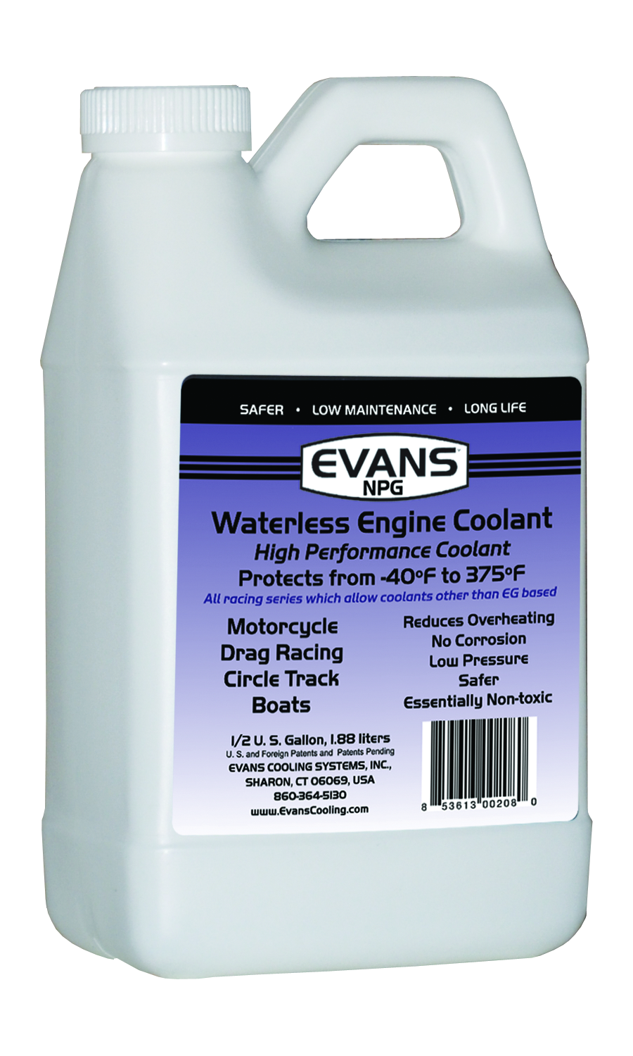 Evans NPG Waterless Engine Coolant – ½ US Gallon – EC10064