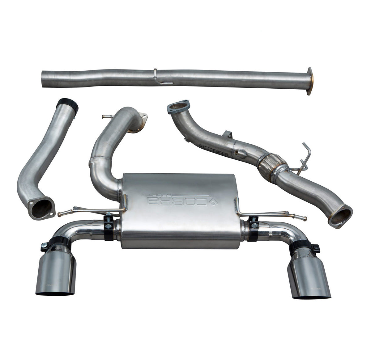 Cobra Exhausts Ford Focus RS (MK3) Turbo Back Performance Exhaust-21