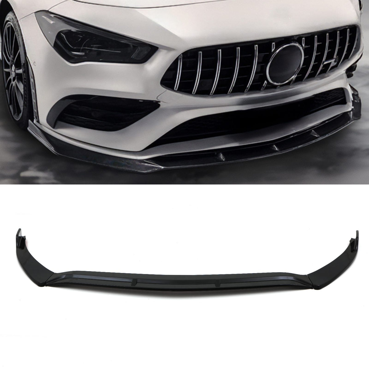 Gravity Performance Front Lip Splitter Gloss Black - Mercedes Benz CLA C118 2019+